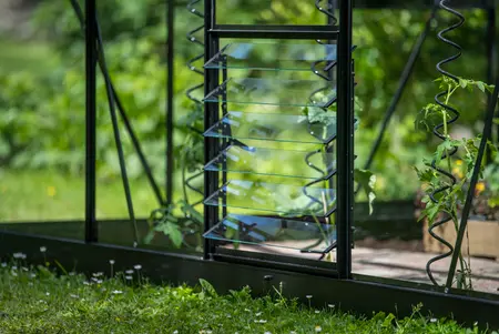 Halls jalousivindue inkl. glas - Qube - sort