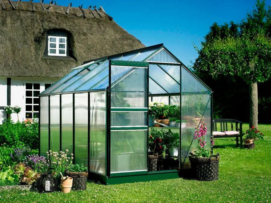 Halls Popular 6,2 m² - Grøn m/4 mm Polycarbonat