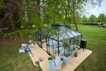 Juliana Grand Oase 16x12 - Anthracite/Black - 3mm Toughened Glass