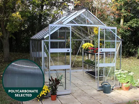 Halls Cotswold Blockley 10x8 - Aluminium - 6mm Polycarbonate