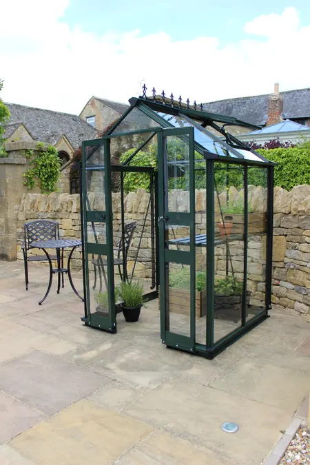 Halls Cotswold Birdlip 4x4ft - Green - 3mm toughened glass