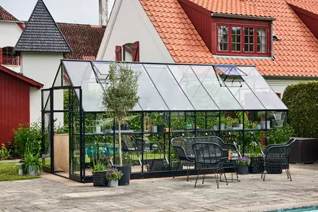 Halls Qube+ - 12,5 sort 3mm hærdet glas i hele baner
