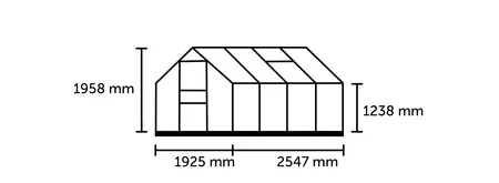 Halls Popular 6x8 - Black - 4mm Polycarbonate