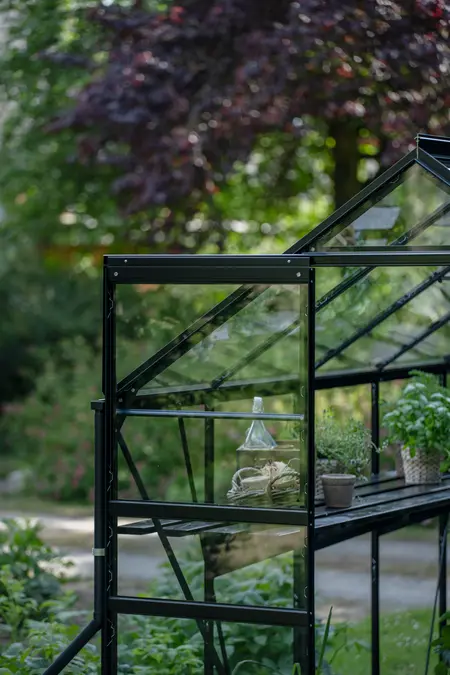 Halls Popular 6,2 m² - Schwarz mit 3 mm Sicherheitsglas