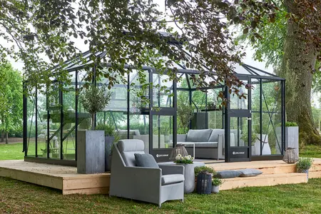 Juliana Grand Oase 16x12 - Anthracite/Black - 3mm Toughened Glass