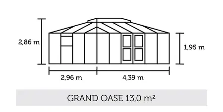 Juliana Grand Oase 14x9 - Anthracite/Black - 3mm Toughened Glass