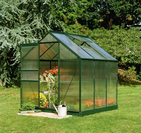 Halls Popular 3,8 m² - Grün mit 4 mm Stegdoppelplatten