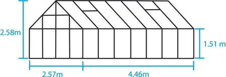 Halls Magnum 14x8 - Aluminium - 3mm Toughened Glass