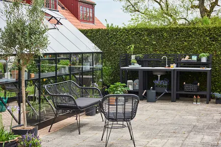 Halls Qube+ - 12,5 sort 3mm hærdet glas i hele baner