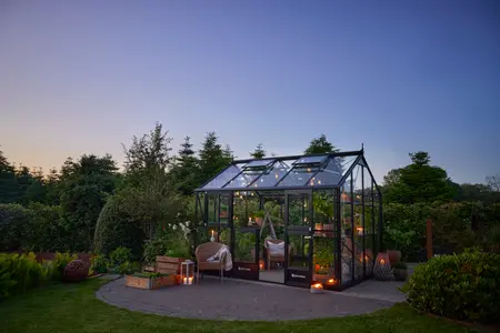 Jubii 60 10,9 m2 - 3 mm hærdet glas - sort