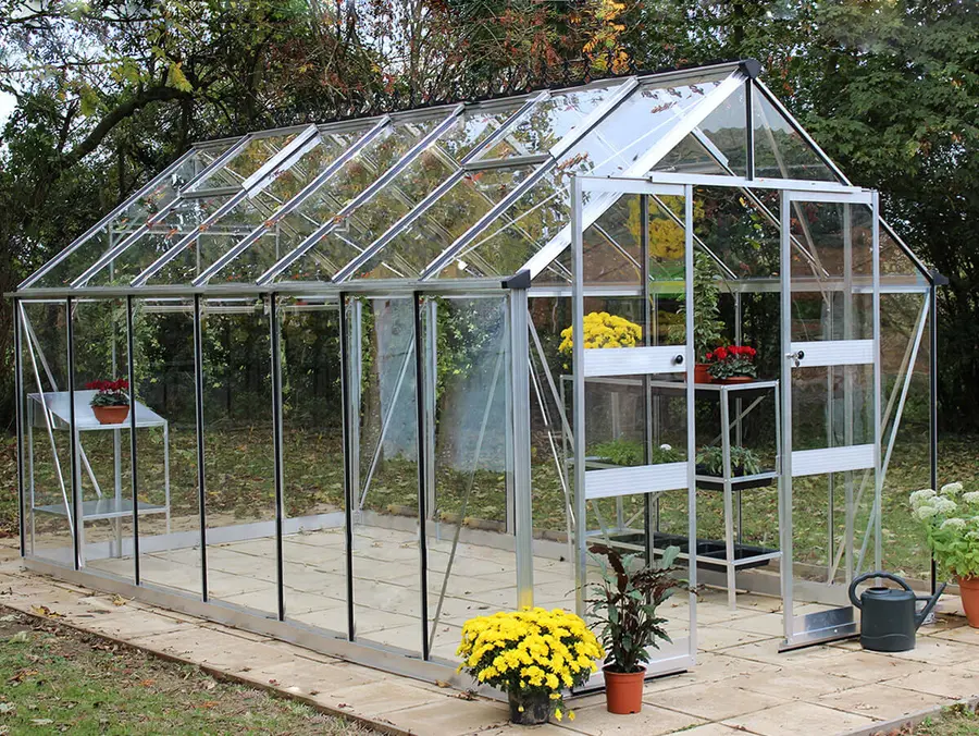 Halls Cotswold Blockley 14x8 - Aluminium - 3mm Toughened Glass