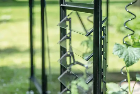 Halls jalousivindue inkl. glas - Qube - sort