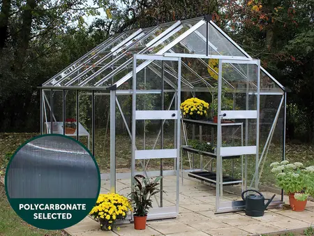 Halls Cotswold Blockley 10x8 - Aluminium - 6mm Polycarbonate