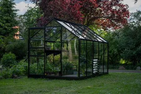 Halls Popular 6,2 m² - Sort m/3 mm Hærdet Glas