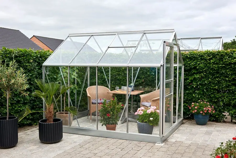 Halls Popular 6x8 - Aluminium - 3mm Toughened Glass