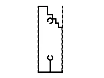 #55 Dør - top - bund - sort