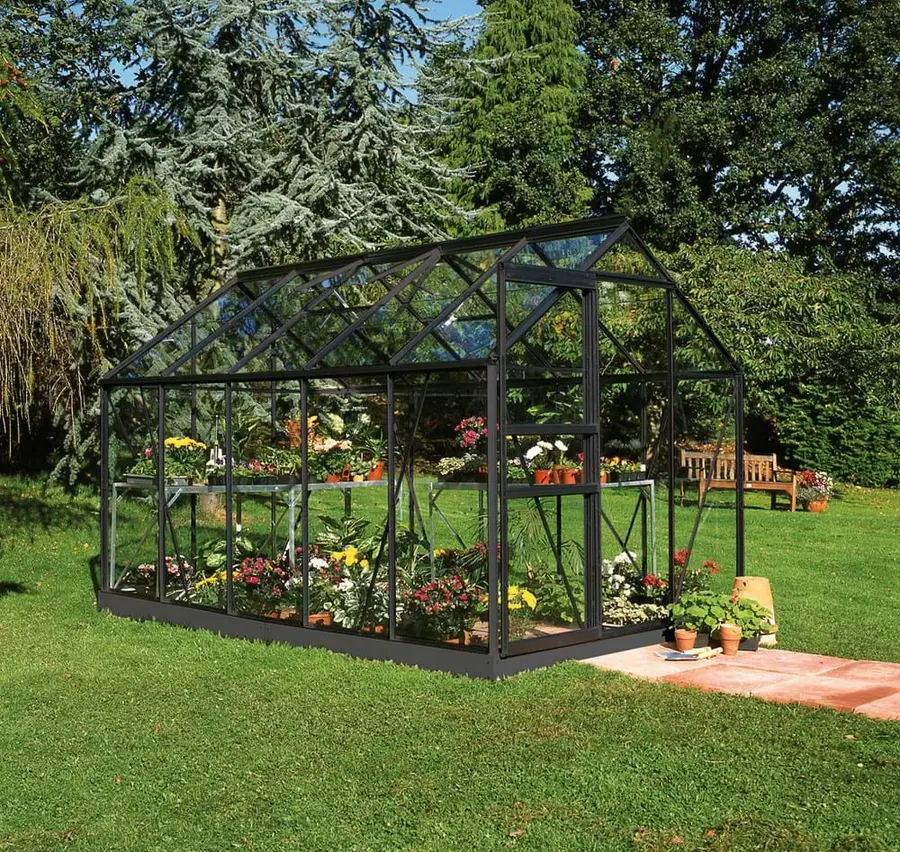 Halls Popular 6,2 m² - Schwarz mit 3 mm Blankglas