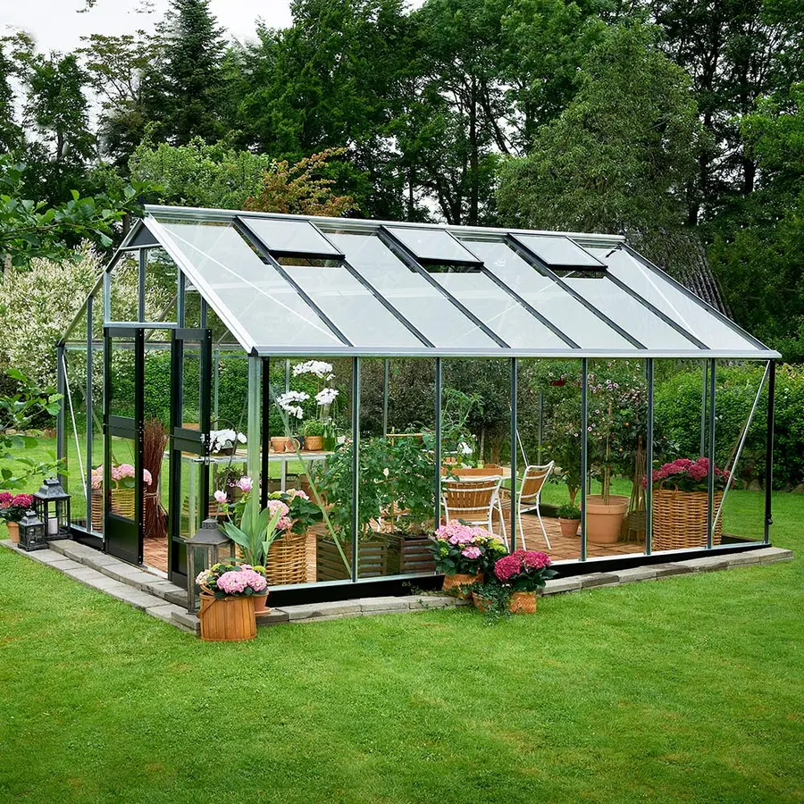 Juliana Gartner - 18,80 m2 alu/sort 3 mm hærdet glas i hele baner