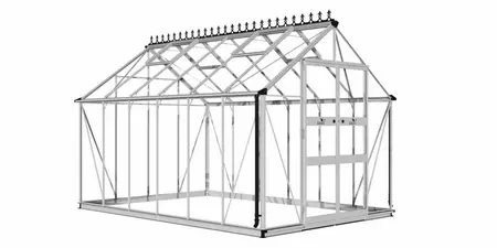 Halls Cotswold Blockley 12x8 - Aluminium - 3mm Toughened Glass
