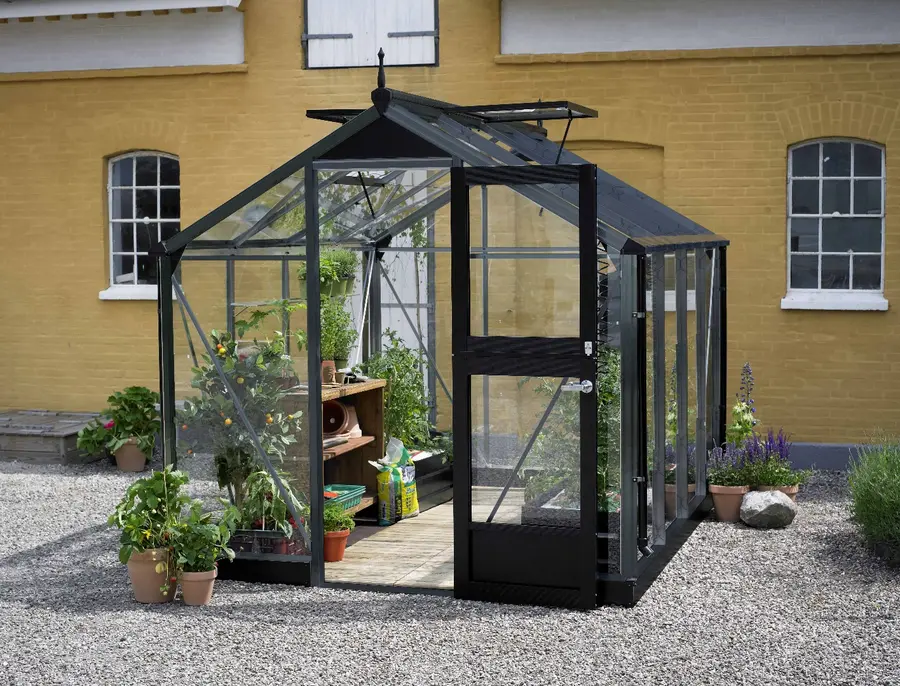 Juliana Compact 9x7 - Anthracite/Black - 3mm Toughened Glass