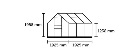 Halls Popular 6x6 - Aluminium - 4mm Polycarbonate