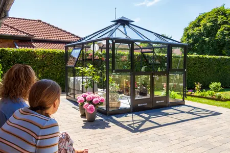 Juliana Oase - 8,80 m2 antracit/sort 3 mm hærdet glas i hele baner